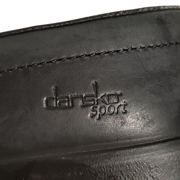 Dansko‎ Sport Black Leather Slip-On Shoes 7,5  Womens Comfortable Work Shoes - Picture 3 of 9